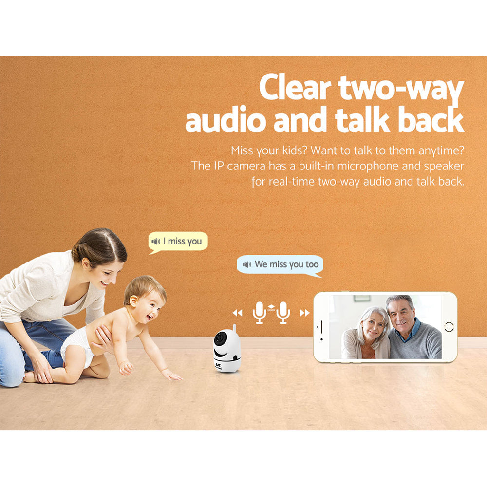 NNEDSZ - Système de sécurité CCTV avec caméra IP sans fil 1080p et moniteur pour bébé, blanc-4