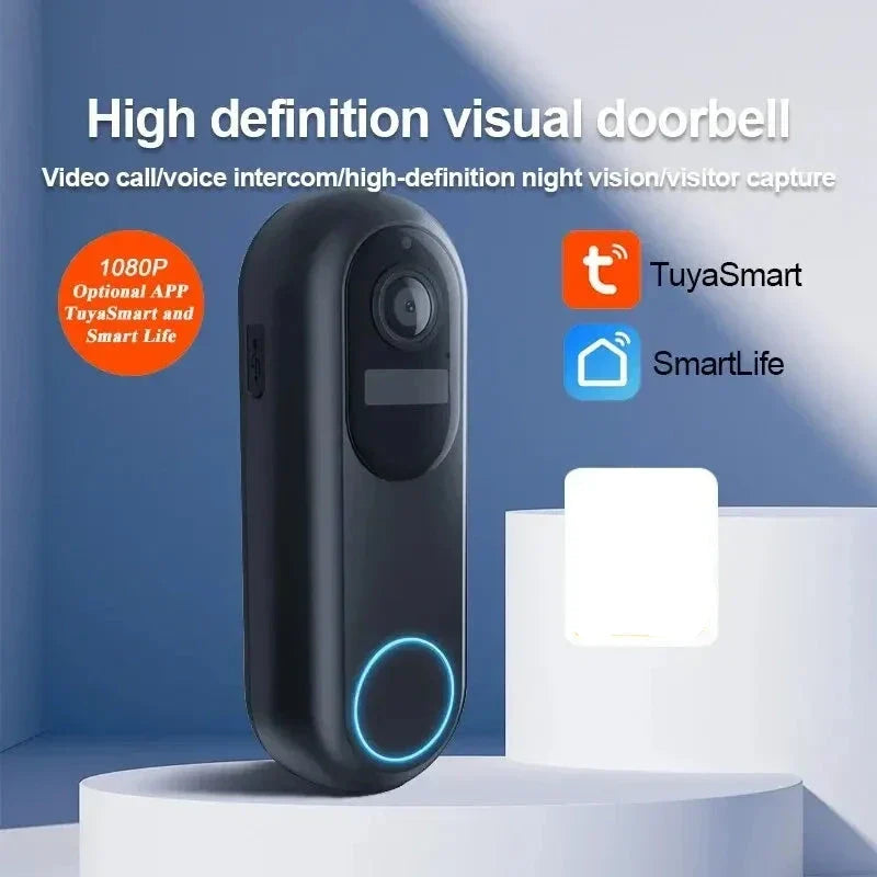 Sonnette vidéo intelligente sans fil, étanche, avec vision nocturne (1080p)-4