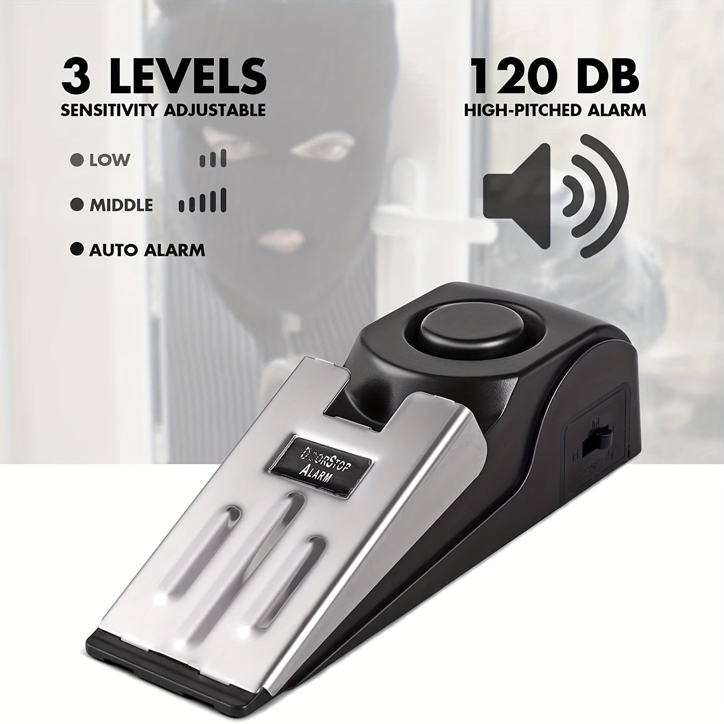 Door Stop Alarm Anti-Theft Security (2pcs)
