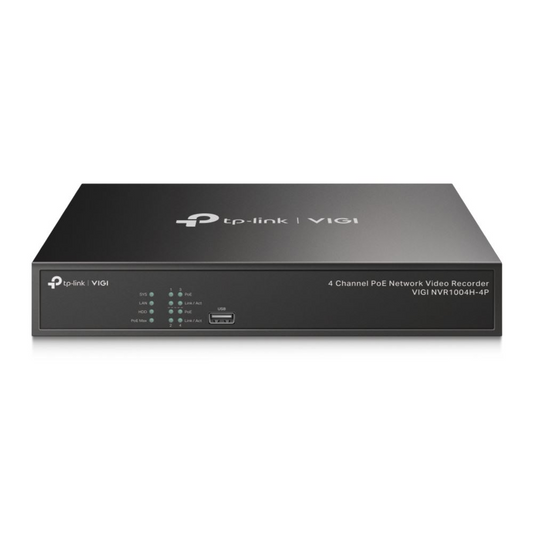 TP-Link VIGI NVR1004H-4P sistem de înregistrare pentru camere de supraveghere (NVR) Negru (VIGI NVR1004H-4P)