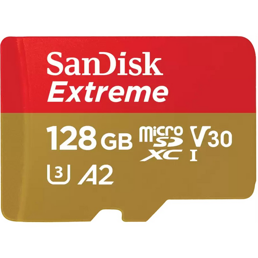 Pamäťová karta micro SD SANDISK EXTREME 128GB 190/90 V30 (SDSQXAA-128G-GN6MA)