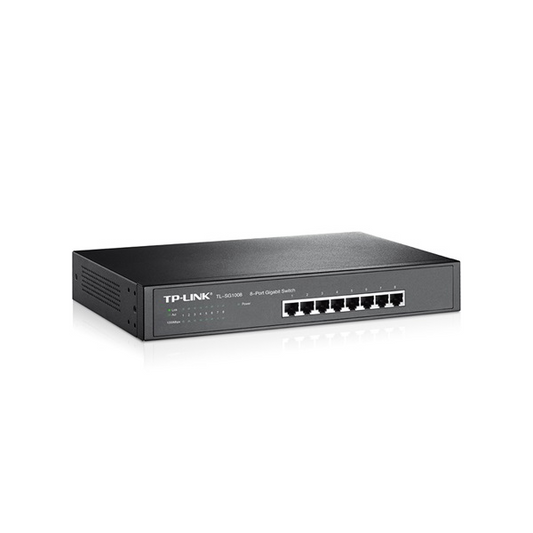 TP-Link TL-SG1008 Nespravované Gigabit Ethernet (10/100/1000) 1U Čierna (TL-SG1008)